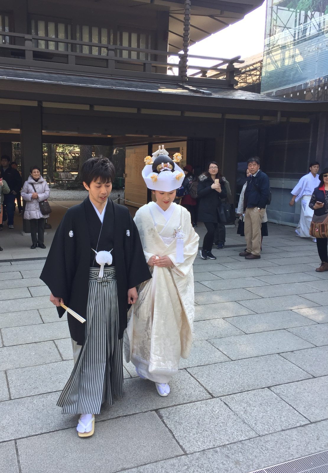 Shintō-Hochzeit am Meiji-jingū in Tokio